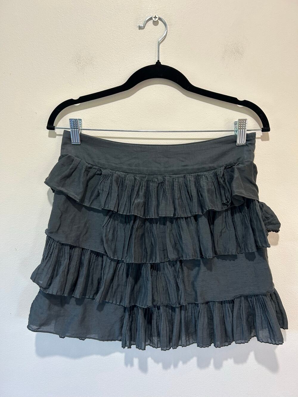 Gap blue skirt size 0 mini tiered lined party size zip